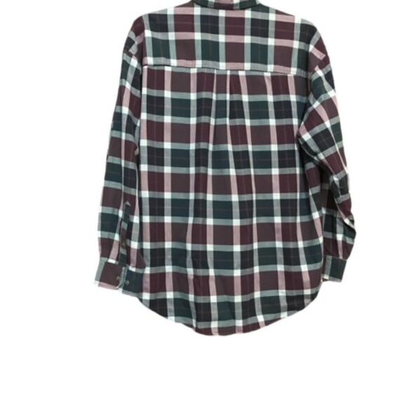 Field Gear Green, Burgundy, White plaid button-down shirt, size XLarge - Picture 2 of 3